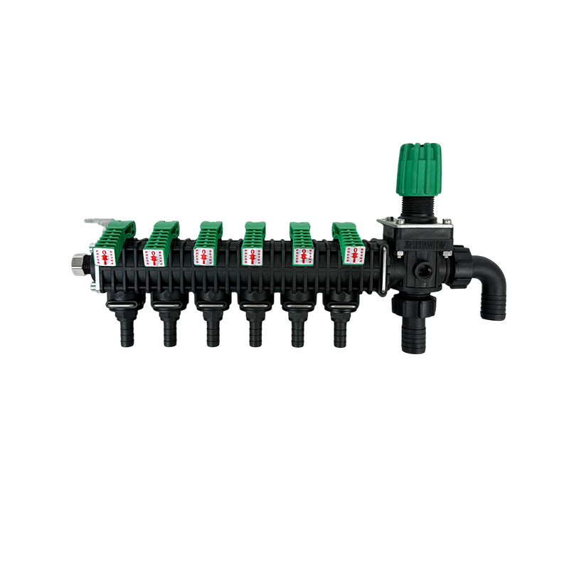 FLQ-120 13mm Beveled End, G1/2 6-Way Splitter