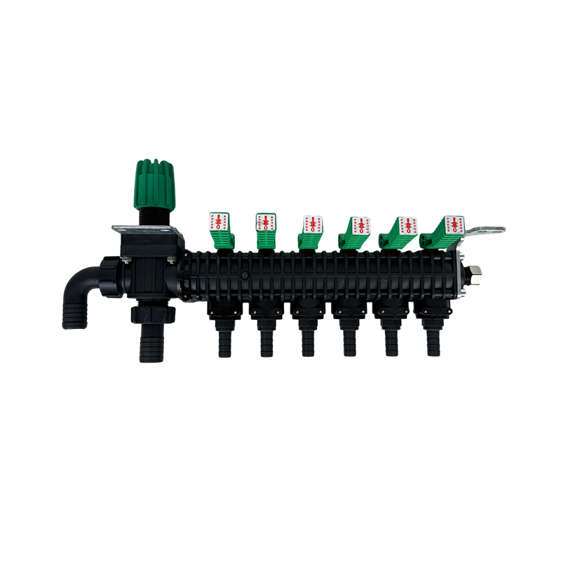 FLQ-120 13mm Beveled End, G1/2 6-Way Splitter